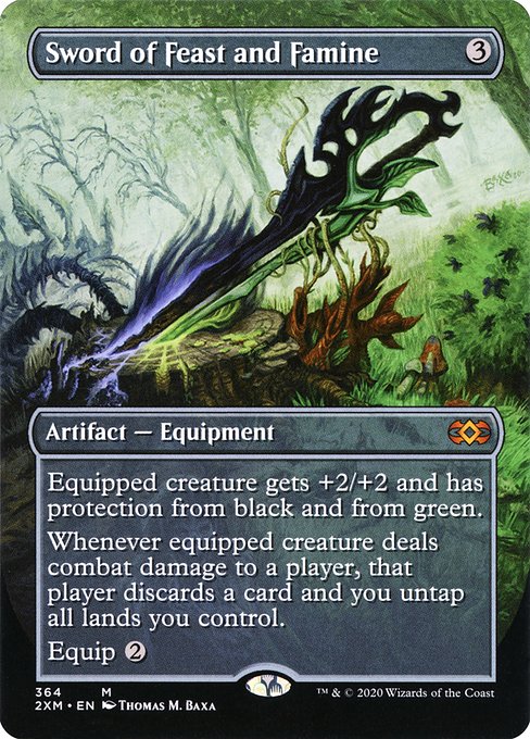 Sword of Feast and Famine (364) [Double Masters] [Borderless]