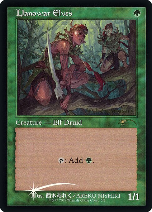 Llanowar Elves (5★) [30th Anniversary History Promos]