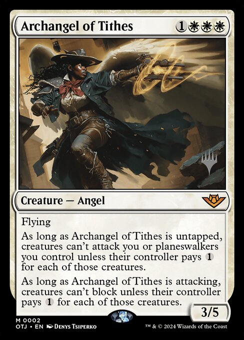 Archangel of Tithes (2p) [Outlaws of Thunder Junction Promos]