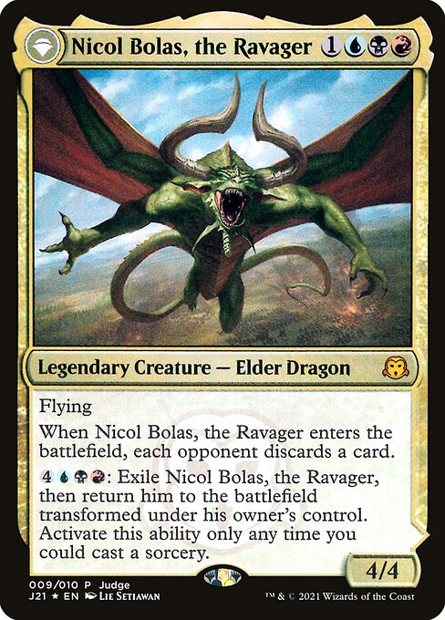 Nicol Bolas, the Ravager // Nicol Bolas, the Arisen (9) [Judge Gift Cards 2021]