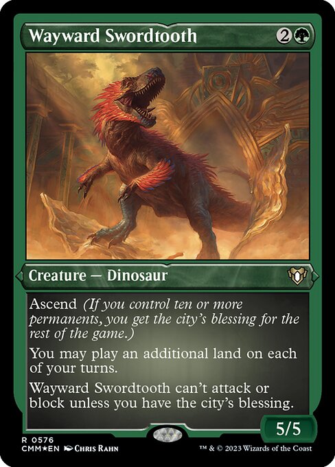 Wayward Swordtooth (576) [Commander Masters]