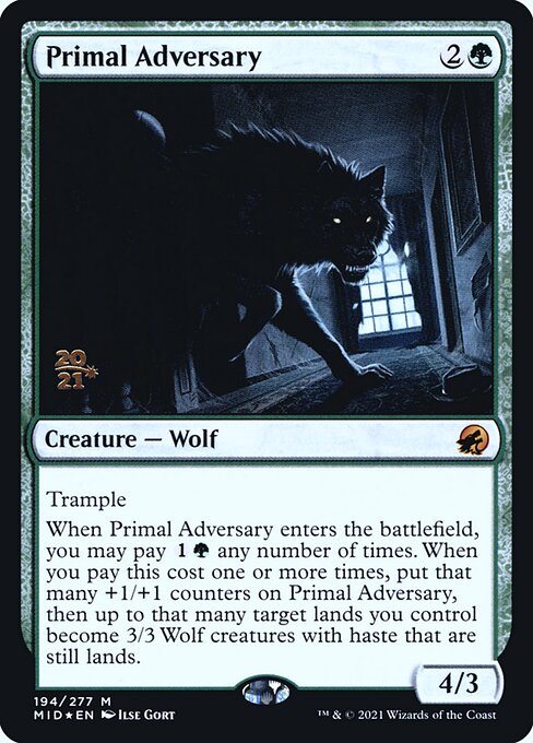 Primal Adversary (194s) [Innistrad: Midnight Hunt Promos]