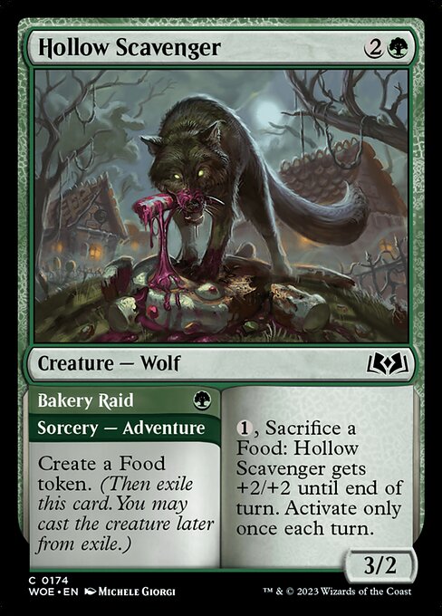 Hollow Scavenger // Bakery Raid (174) [Wilds of Eldraine]