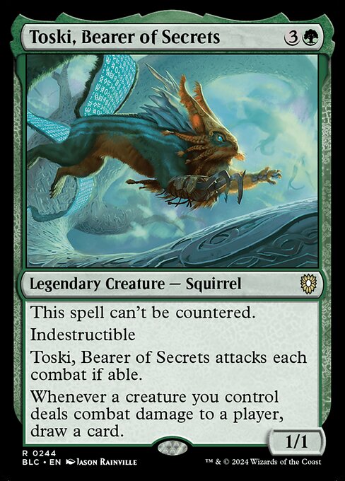 Toski, Bearer of Secrets (244) [Bloomburrow Commander]