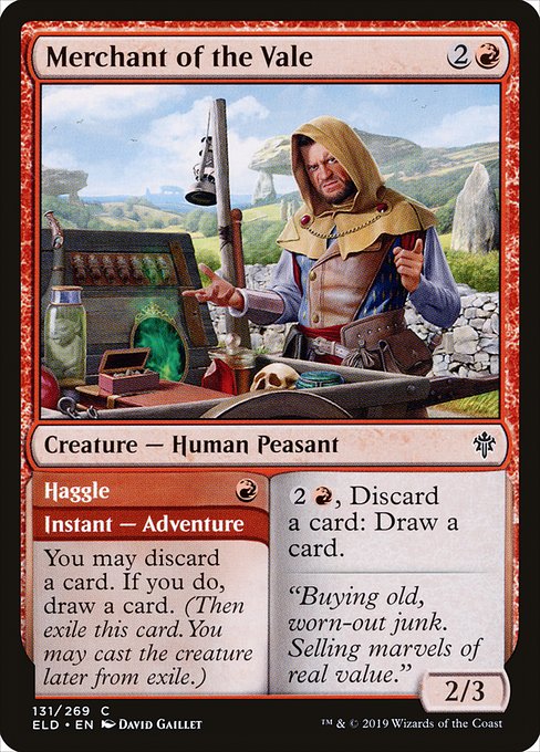 Merchant of the Vale // Haggle (131) [Throne of Eldraine]