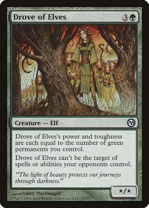 Drove of Elves (57) [Duels of the Planeswalkers]