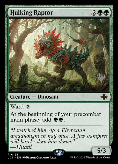 Hulking Raptor (191p) [The Lost Caverns of Ixalan Promos]