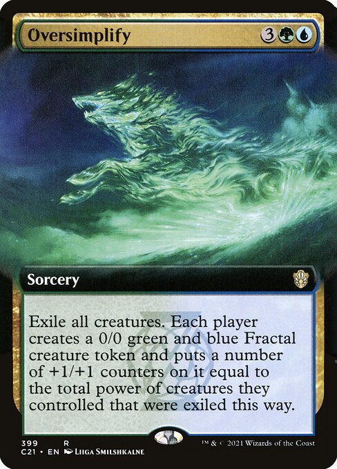 Oversimplify (399) [Commander 2021] [Extended Art]