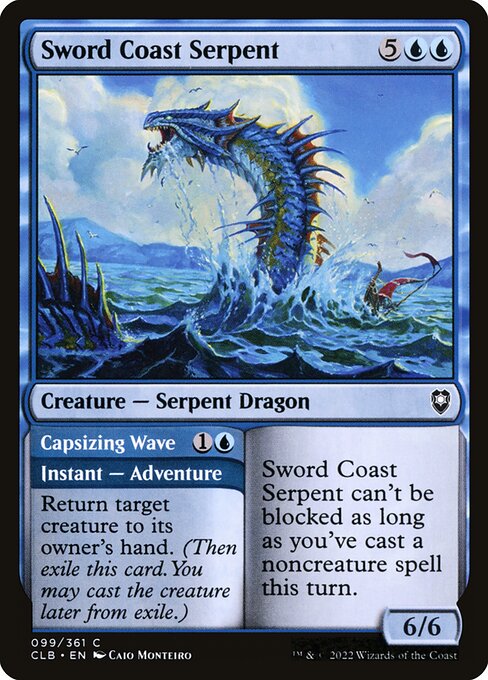 Sword Coast Serpent // Capsizing Wave (99) [Commander Legends: Battle for Baldur's Gate]