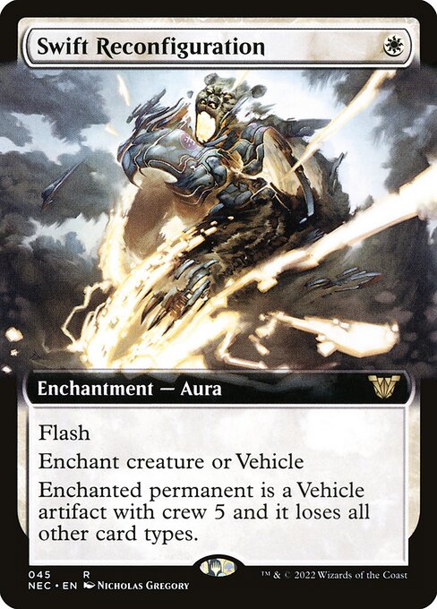 Swift Reconfiguration (45) [Neon Dynasty Commander] [Extended Art]