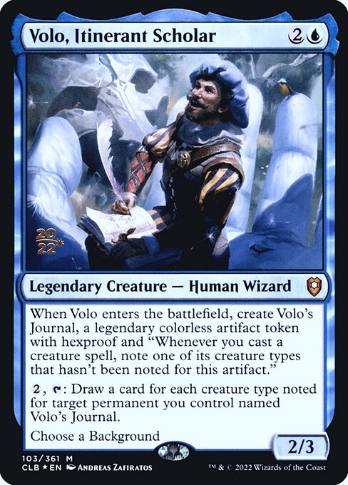 Volo, Itinerant Scholar (103s) [Battle for Baldur's Gate Promos]