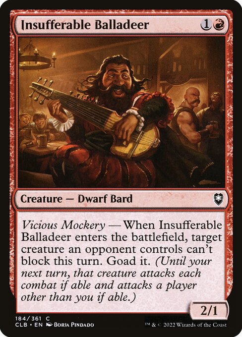 Insufferable Balladeer (184) [Commander Legends: Battle for Baldur's Gate]