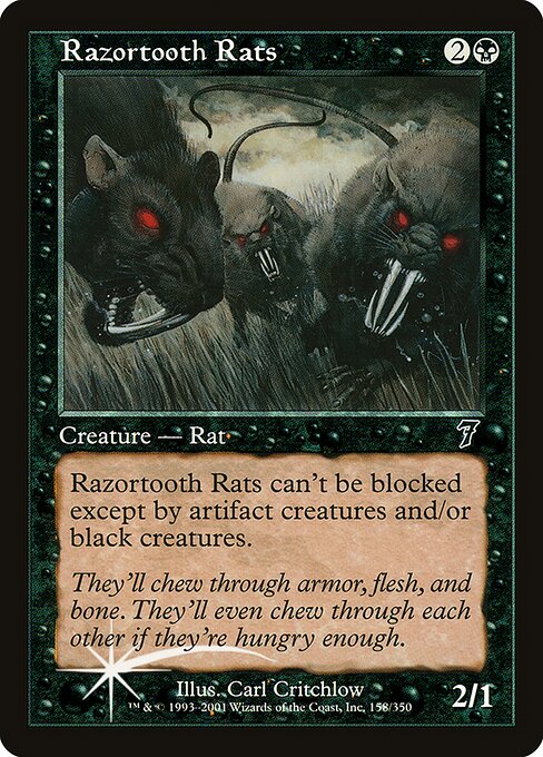Razortooth Rats (158★) [Seventh Edition]