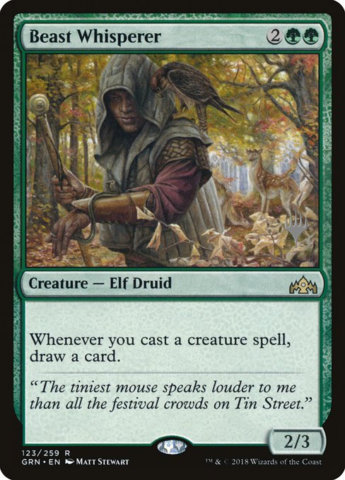 Beast Whisperer (123p) [Guilds of Ravnica Promos]