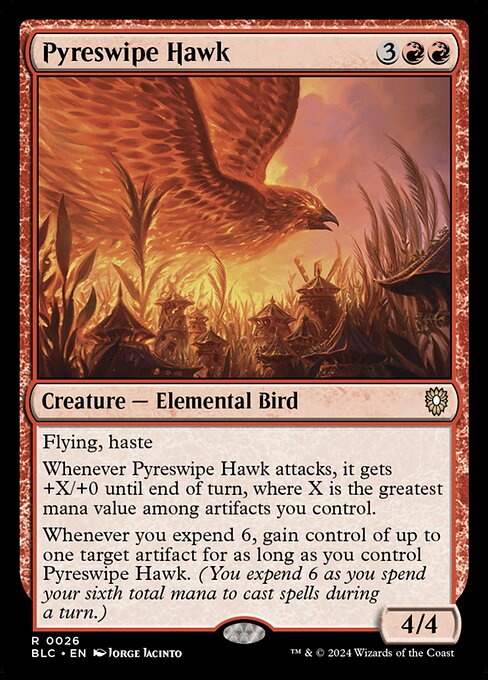 Pyreswipe Hawk (26) [Bloomburrow Commander]