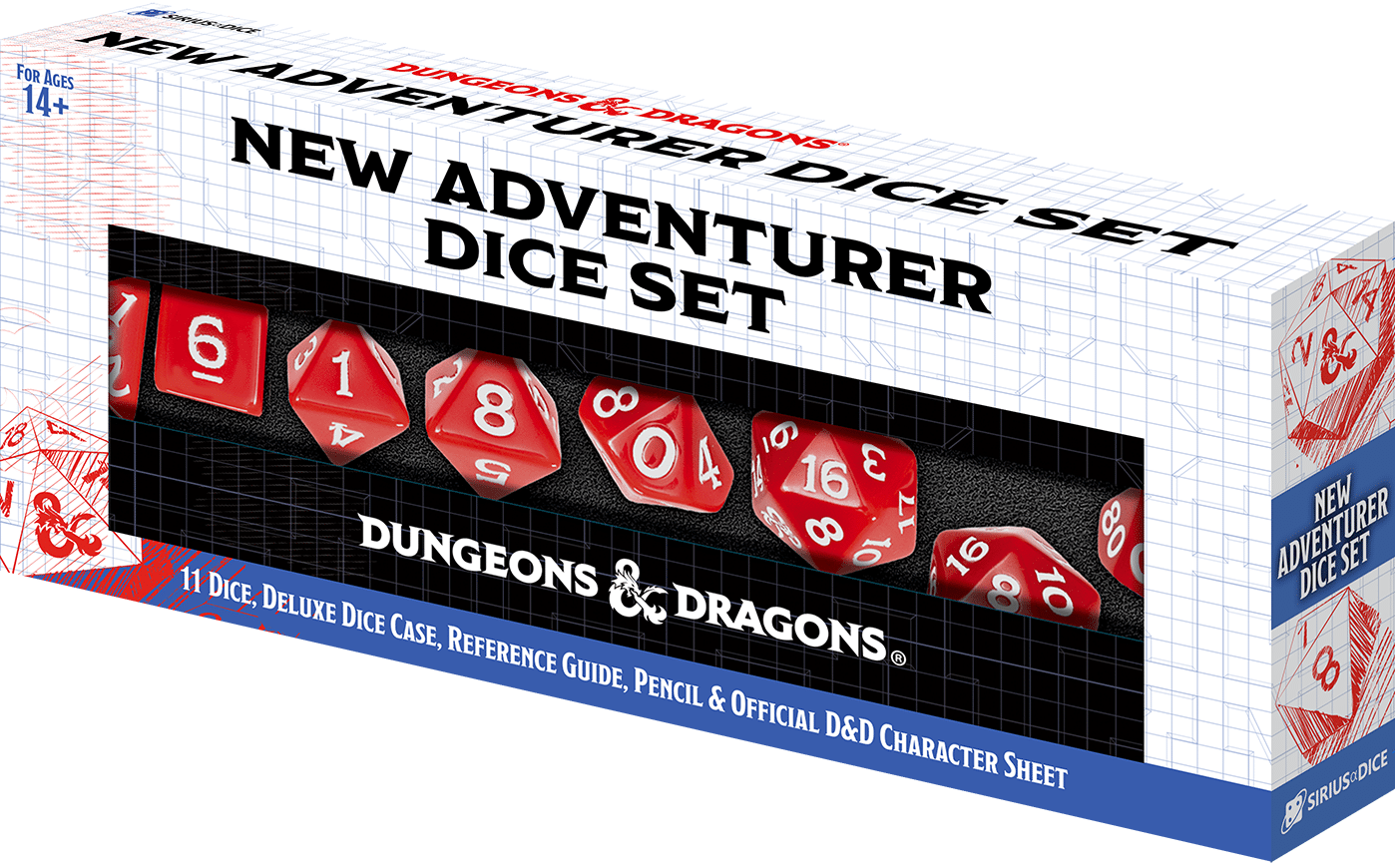 Sirius Dice D&amp;D Adventurer Dice Set Red image 0
