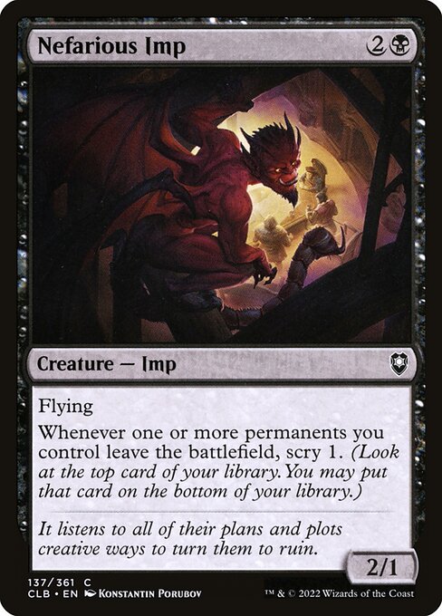 Nefarious Imp (137) [Commander Legends: Battle for Baldur's Gate]