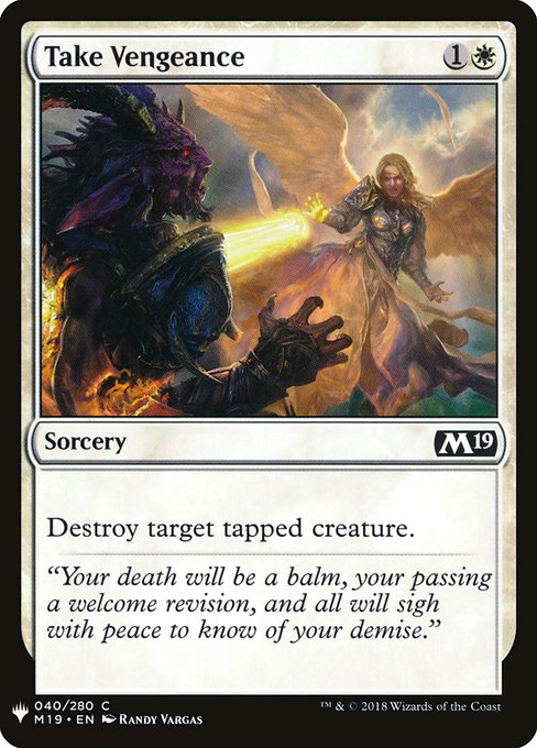 Take Vengeance (M19-40) [The List]