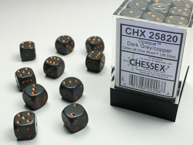 CHX25820 36D6 Dark Grey/Copper 12MM Opaque image 0