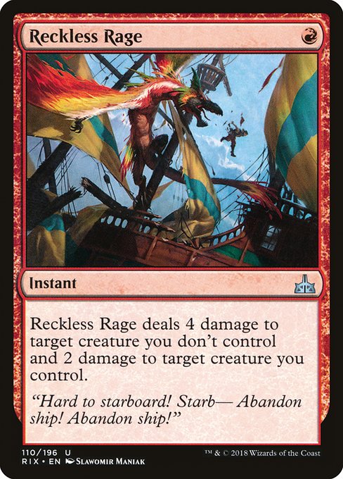 Reckless Rage (110) [Rivals of Ixalan]