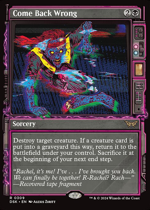 Come Back Wrong (309) [Duskmourn: House of Horror]