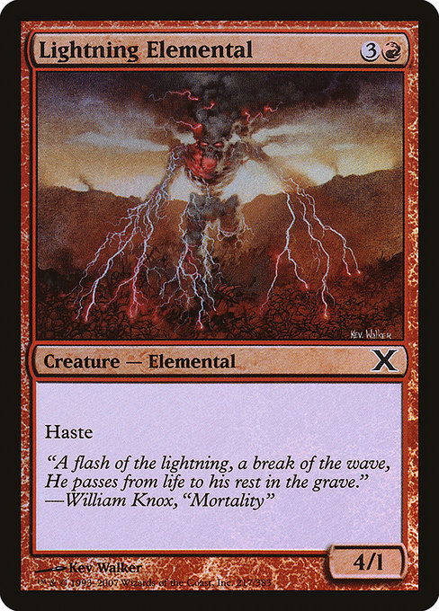 Lightning Elemental (217★) [Tenth Edition]