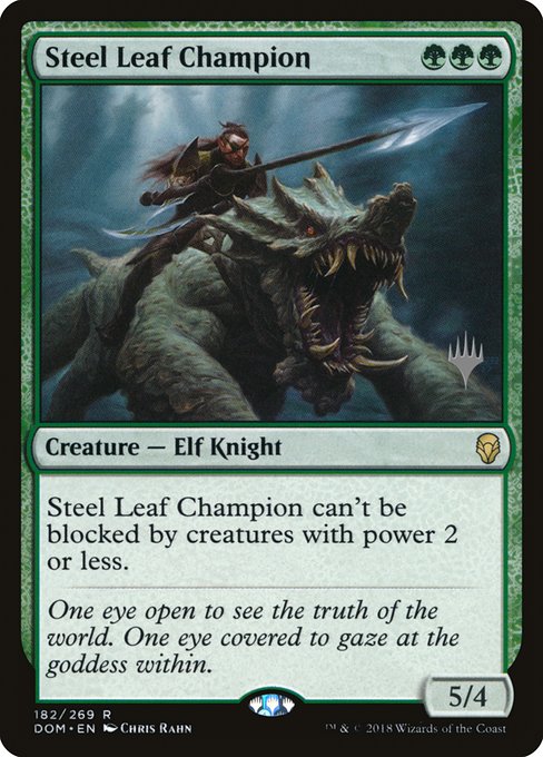 Steel Leaf Champion (182p) [Dominaria Promos]