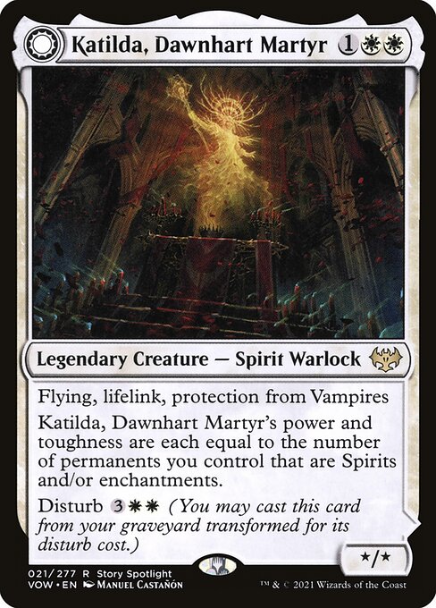 Katilda, Dawnhart Martyr // Katilda's Rising Dawn (21) [Innistrad: Crimson Vow]
