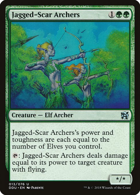 Jagged-Scar Archers (13) [Duel Decks: Elves vs. Inventors]