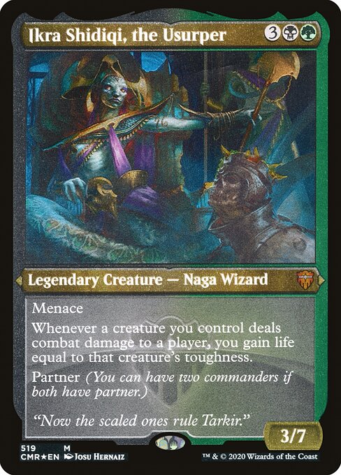 Ikra Shidiqi, the Usurper (519) [Commander Legends] [Etched]