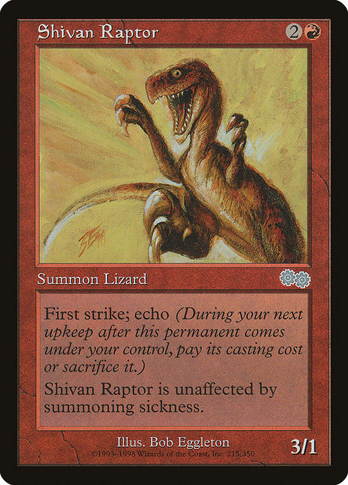 Shivan Raptor (215) [Urza's Saga]