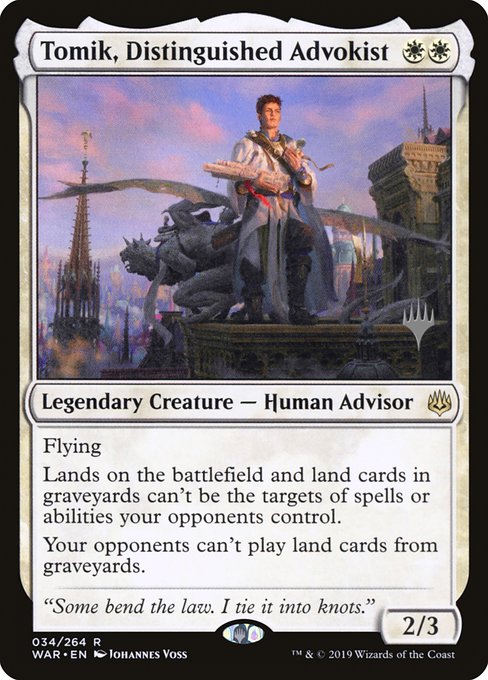 Tomik, Distinguished Advokist (34p) [War of the Spark Promos]