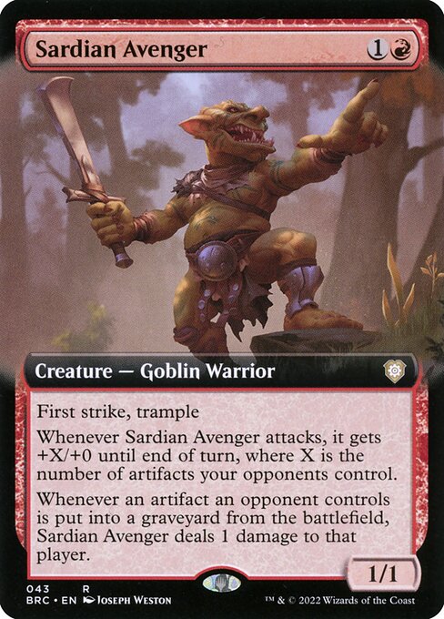 Sardian Avenger (43) [The Brothers' War Commander] [Extended Art]