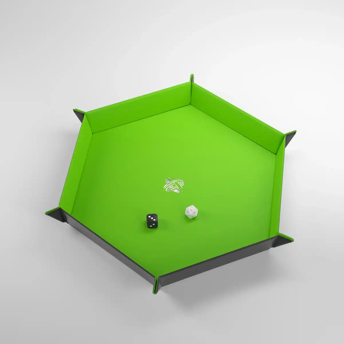 GameGenic Green/Black Magnetic Hexagonal Dice Tray image 0