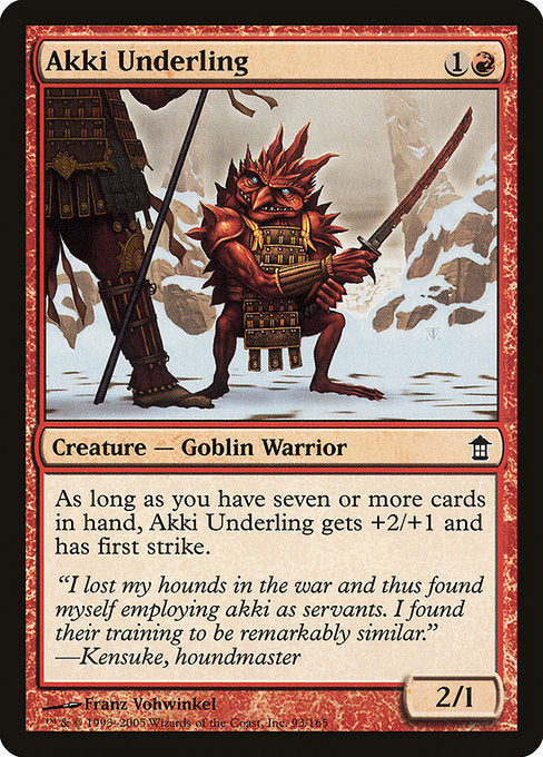 Akki Underling (93) [Saviors of Kamigawa]