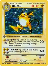 Raichu (014/102) [Base Set Shadowless (Unlimited)]