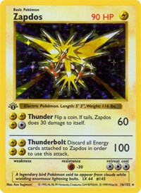 Zapdos (016/102) [Base Set Shadowless (Unlimited)]
