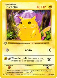Pikachu (058/102) [Base Set Shadowless]