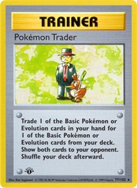 Pokemon Trader (077/102) [Base Set Shadowless (Unlimited)]