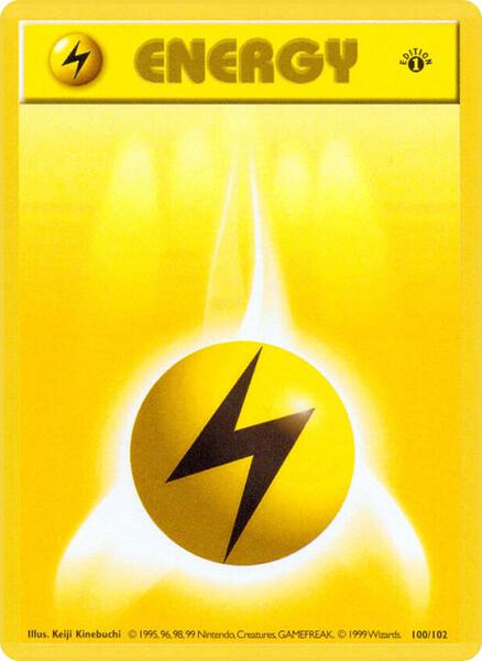 Lightning Energy (100/102) [Base Set Shadowless (Unlimited)]