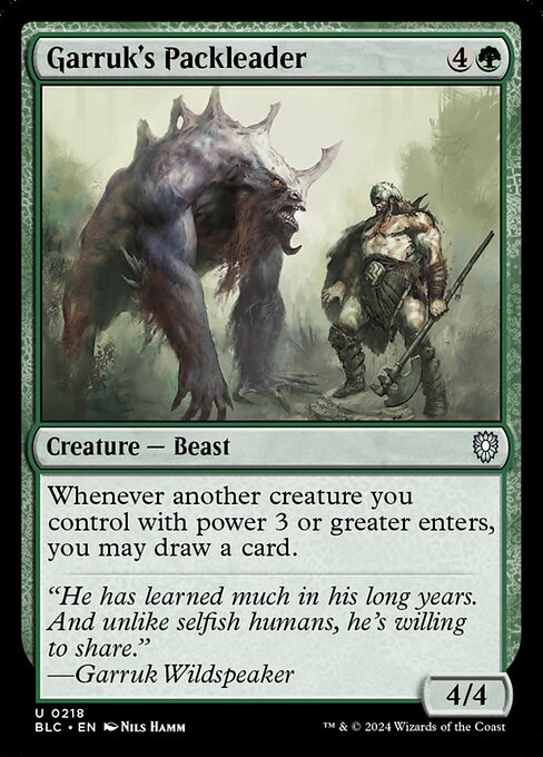 Garruk's Packleader (218) [Bloomburrow Commander]