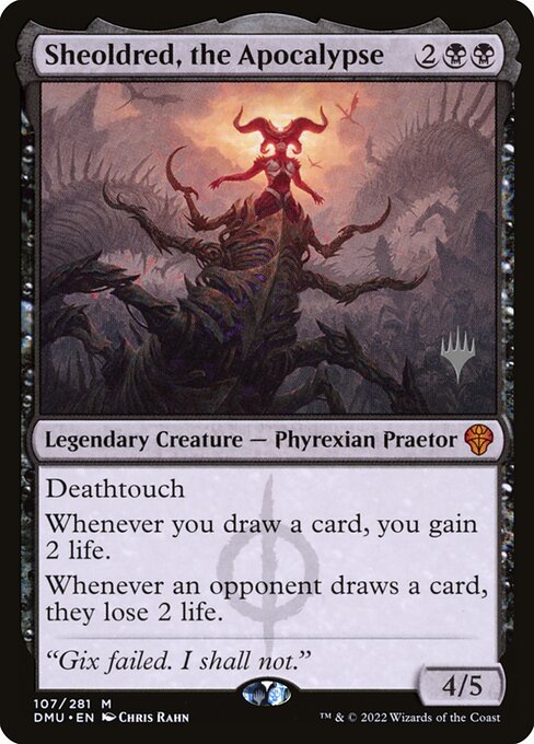 Sheoldred, the Apocalypse (107p) [Dominaria United Promos]
