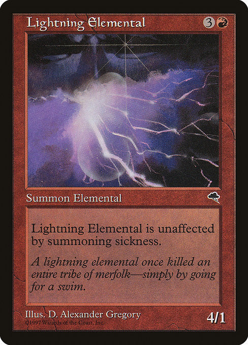 Lightning Elemental (186) [Tempest]