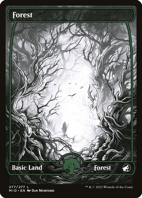 Forest (277) [Innistrad: Midnight Hunt] [Full Art, Showcase]