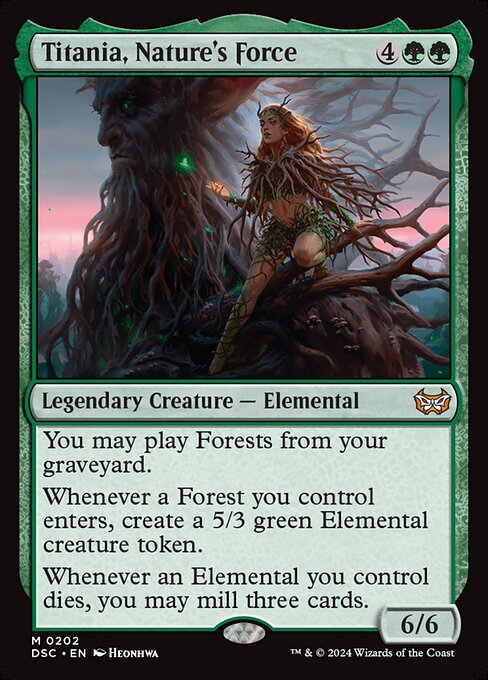Titania, Nature's Force (202) [Duskmourn: House of Horror Commander]