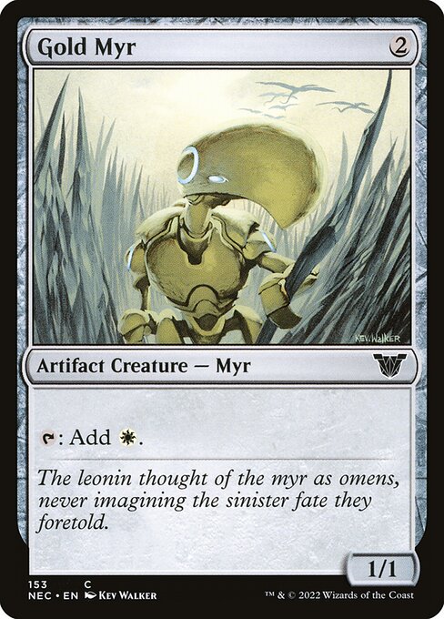 Gold Myr (153) [Neon Dynasty Commander]