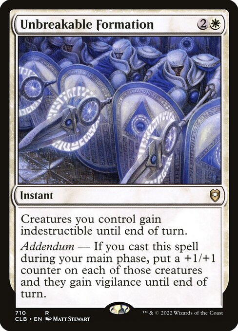 Unbreakable Formation (710) [Commander Legends: Battle for Baldur's Gate]