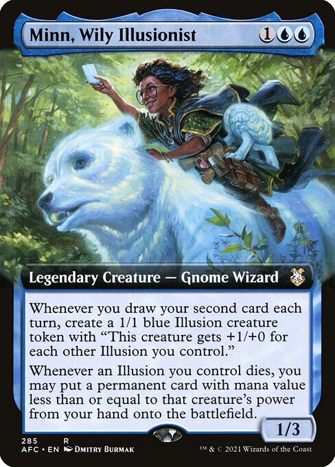 Minn, Wily Illusionist (285) [Forgotten Realms Commander] [Extended Art]