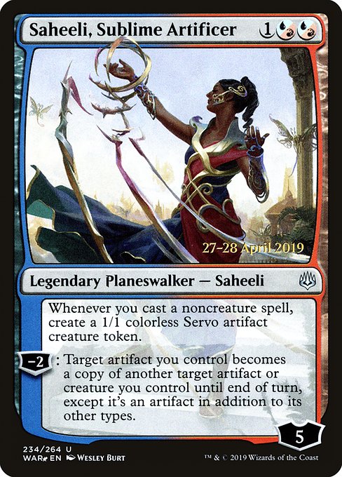 Saheeli, Sublime Artificer (234s) [War of the Spark Promos]
