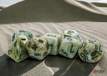 Chessex Mega-Hedral Green/ Dark Green 7pc Dice Set image 0